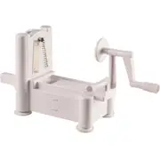 Avanti Plastic Spiretti Fruit & Vegetable Slicer w/ 3 Blades Chopper/Cutter WHT