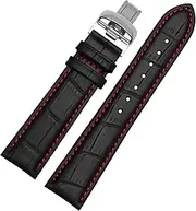 [BANDKIT] Genuine leather watchband for Mido Multifort M005 Series M005930 wristband 23mm withstainless steel butterfly buckle