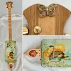 Cigar Box Guitar BIRD OF PARADISE Vntg Tin Self-Taught Artist Truly 1-of-a-Kind