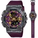 CASIO 卡西歐 G-SHOCK 沙漠越野 金屬錶殼霧面半透明大圓雙顯錶-灰紫紅(GM-110CL-6A)
