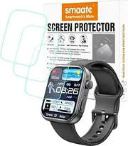 Screen Protector for S6, Compatible with TOZO S6 1.85” Smart Watch, Tempered Glass, 3PCs, 9H