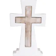 LVD Wooden Ornament Holy Cross Large Seasonal Decorative Display Home Decor
