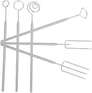 STOBAZA 1 Set Chocolate Dipping Forks Set Stainless Steel Fondue Tools for Chocolate Cheese Fruit Candy Dipping Portable Easy to Use Baking Supplies