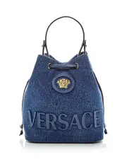 Versace La Medusa Denim Bucket Bag
