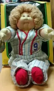 First Edition Soft Sculpted Cabbage Patch Baseball Player Doll
