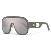 NEW AUTHENTIC DIORBOBBYSPORT M1U 45A7 GREY SILVER SHIELD WOMEN DIOR SUNGLASSES