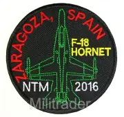 NATO Tiger Meet (NTM) 2016 F-18 Hornet Zaragoza, Spain Patch