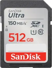 SanDisk Ultra® SDXC™ UHS-I Card, 512GB, Class 10, 150MB/s Read Speed