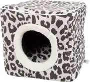 Cat Pet Bed Cave for Cats Kittens Small Pets Removable Cushion Pad Gray Black