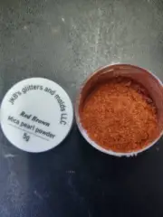 Red Brown Mica Pearl Powder 5 grams in a jar