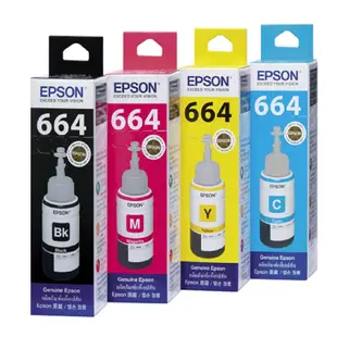 【最高22%回饋+299免運】EPSON T664 選購 / T664100 T664200 T664300 T664400 原廠墨水匣 黑 藍 紅 黃色 / Double A 影印紙 A4 80 磅 80gsm 500張入★(7-11滿299免運)