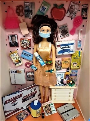 PANDEMIC PAM Essential Quarantine Barbie Style Doll Dolls Keepsake Memorabilia