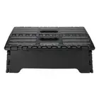 Portable Folding Step Stool Black Step Ladder For Elderly Pregnant Bathroom GRS