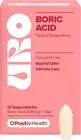 URO Boric Acid Vaginal Suppository – with Boric Acid, Lactic Acid, and Aloe f...