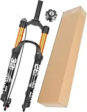 Mountain Bike Bicycle Front Fork Air Lock Straight 1-1/8" Mountain Bike Suspension Forks 26" 27.5'' 29" Common-use Sizes Quick Release 9mm*100mm Travel 100mm