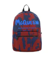 Alexander McQueen Abstract Printed Backpack One size Blue