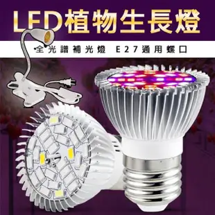 【威富登】40LED植物燈 單管夾燈 E27植物燈泡 LED植物燈 補光燈 夾燈 植物生長燈 多肉植物燈 植物生長燈