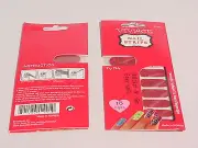 VIVACI NAIL STRIPS STICKER-N-GO EASY NAILS EASY 16 TIPS #D231 #41001 GLITTER RED