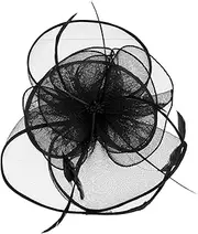 [SHERCHPRY] Hat Sun Hats Women Wedding Lace Hat Rave Accessories Decorations Bride Sun Hats for Women Fashionable Wedding Hair Pins Ladies Veil Hat Hair Clip Retro Hat Cap Black Mesh