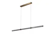 Del 3-Lights LED Sleek Linear-Shape Hanging Pendant Light Lamp Gold