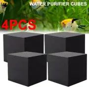4x Activated Carbon Water Purification Cube Fish Tank & Pond Filter Pond Cleaner