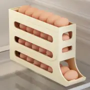 Refrigerator Egg Storage Box, 4-Layer Egg Rack Dispenser, Kitchen Egg Automatic
