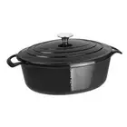Vogue Black Oval Casserole Dish 5Ltr • PAS-GH306