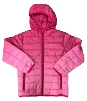 Eddie Bauer Girl's Primaloft Puffer Jacket With Hood Pink