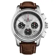 Revue Thommen 'Airspeed' Brown Leather Chrono Auto Watch 16041.6332