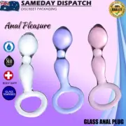 13.5cm Crystal Glass Anal Plug Thruster Dildo Dong Butt Plug Sex Toy