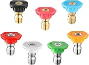 High Pressure Cleaning Nozzle Head, Turbo Nozzle for Pressure Washer, 1.2mm Orifice Pressure Washer Nozzles, Compatible with Pressure Washer Accessories, 7 Pcs