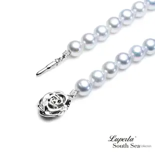 大東山珠寶 真多麻天然日本海水珍珠項鍊 天然銀色珍珠項鍊 7.4-7.8mm