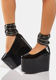 [FAN ALL FLAMES] Zip It Platform Mary Janes