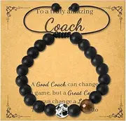 [yaozeio] Football Coach Bracelet Gifts for Men Boys Thank You Bracelets Gifts for Soccer Football Coaches Teacher Christmas Birthday Gifts for Coach Beaded Bracelet