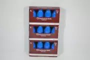New Enchanted Forest C9 Replacement Bulbs 3 Pkgs Of 4 Ceramic Style Blue