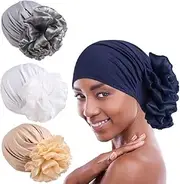 [Generic] Women Stretch Flower Turban Hats Chemo Beanies Headwrap Headscarf Hair Loss Cover