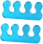 Gel Toe Separators - Orthotic Toe Straighteners & Spacers for Yoga, Pedicures, Bunion & Hammer Toe Correction (2 Pcs)