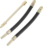 X AUTOHAUX 1Set 180 Degrees Copper Tire Valve Extension with Flexible Plastic 180mm Tyre Valve Stem Extender for Car Motorcycle RV Truck Bike