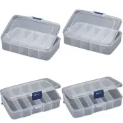 4PCS Plastic Tool Screws Storage Box Craft Organizer Small Part Container Case