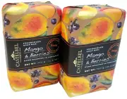 2-Pack Castelbel Porto MANGO & BERRIES Vegetable Base Fragranced Soaps 10.5 Oz