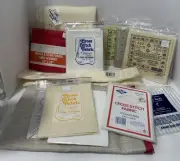 Large Lot CROSS STITCH/AIDA FABRICS 14, 18 & 22 Count & Tear Away Waste Canvas