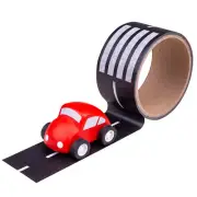 Bigjigs Toys Roadway Track Sticker Tape - Removable Track Cars Vehicle