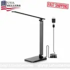 LED Aluminum Desk Lamp 3-Levels Dimmable Table Light with USB Charging Port