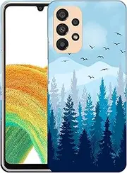 [GlamCase] for Samsung Galaxy A23 5G / 4G, Samsung Galaxy A23 5G / 4G Case - Nature Misty Forest Printed Sleek Cute Plastic Hard Protective Designer Back Phone Case/Cover for Samsung A23 5G / 4G