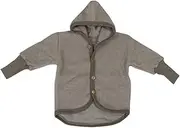 [Cosilana] Baby Jacket with Hood Made of Soft Wool Fleece, 60% Virgin Wool Controlled Organic Cultivation, 40% Cotton (kbA), beige, 98-104