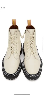 Proenza Schouler Off White Lug Sole Combat Boots 38.5 New