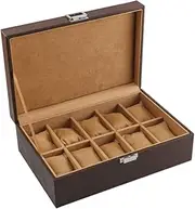 TAOTAOOPK Watch Box Holder Leather Jewelry Display Removable Storage Metal Collection