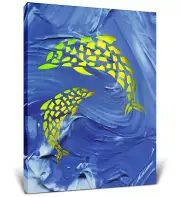 CoTa Global Dolphin Light Up LED Wall Art – Fun Changing Color LED - 16x12 Inch