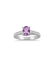 Gem Spark 14K 1.19 ct. tw. Diamond & Amethyst Ring