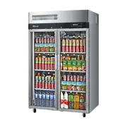 Turbo Air 2 Glass Door Upright Top Mount Fridge - KR45-2G-N-TA